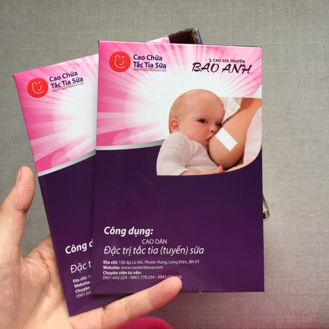 Cao dán chữa tắc tia sữa Bảo Anh- Bán lẻ miếng