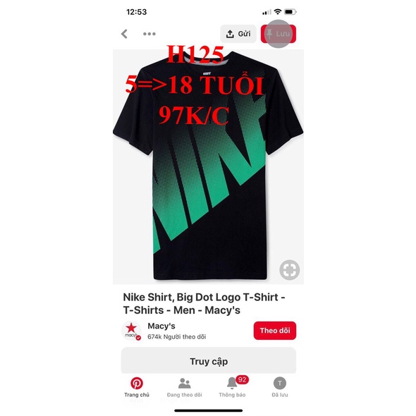 * Mã H125: Áo bé trai chất cotton 100%.