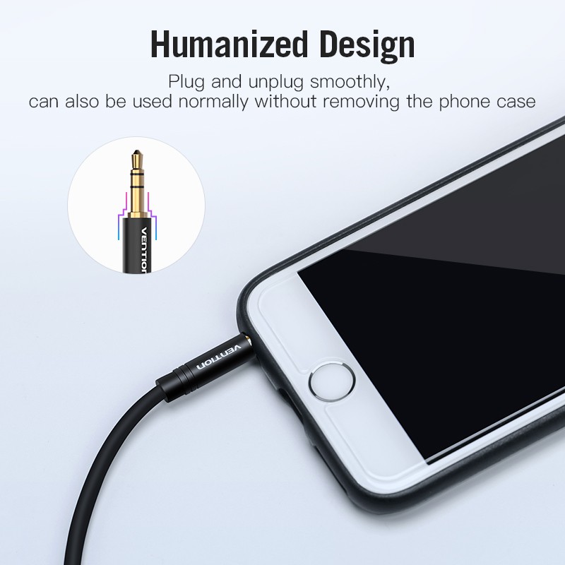 Dây cáp giắc cắm 2.5mm sang 3.5mm 0.5m-3m cho táo