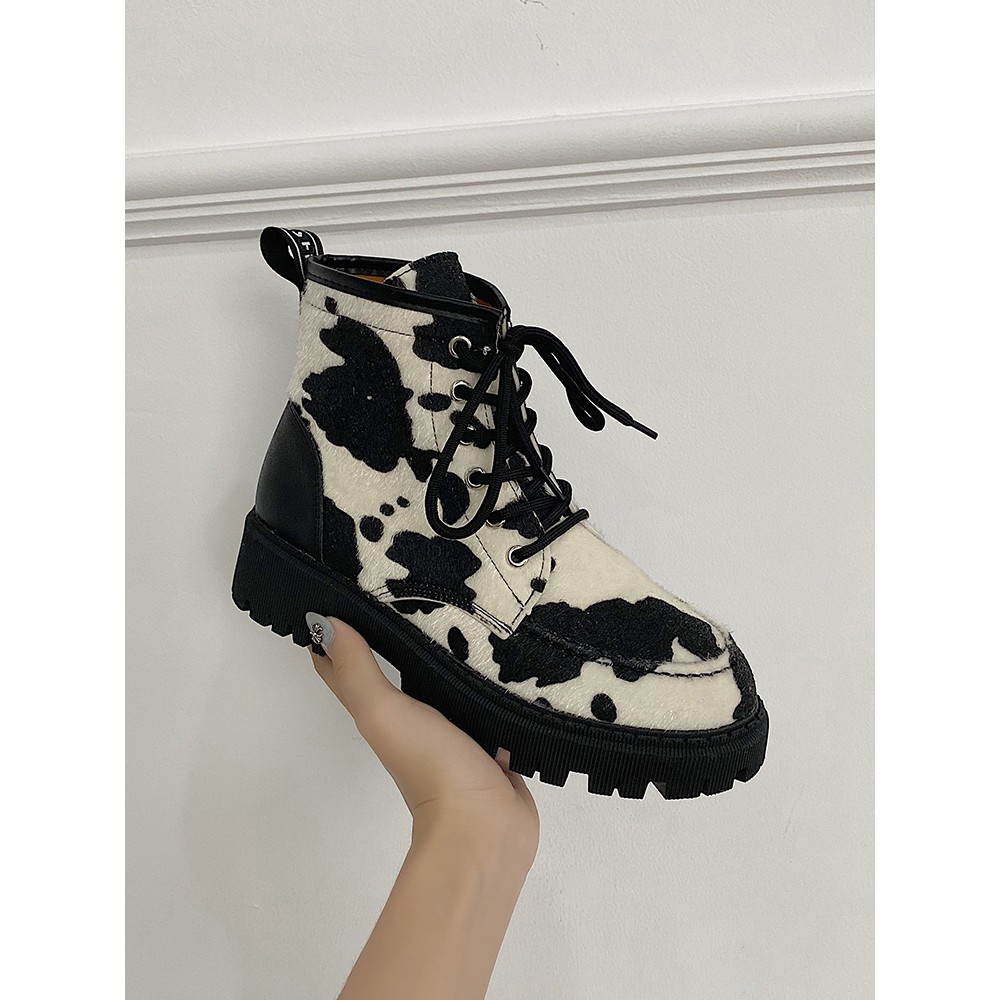 ( Sẵn 37 ) giày vằn bò sữa thu đông  phong cách đường phố | BigBuy360 - bigbuy360.vn