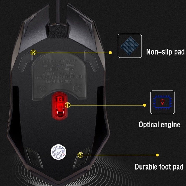 Chuột Quang Gaming X1 ĐầU CắM USB NhiềU MàU Cho Laptop / PC