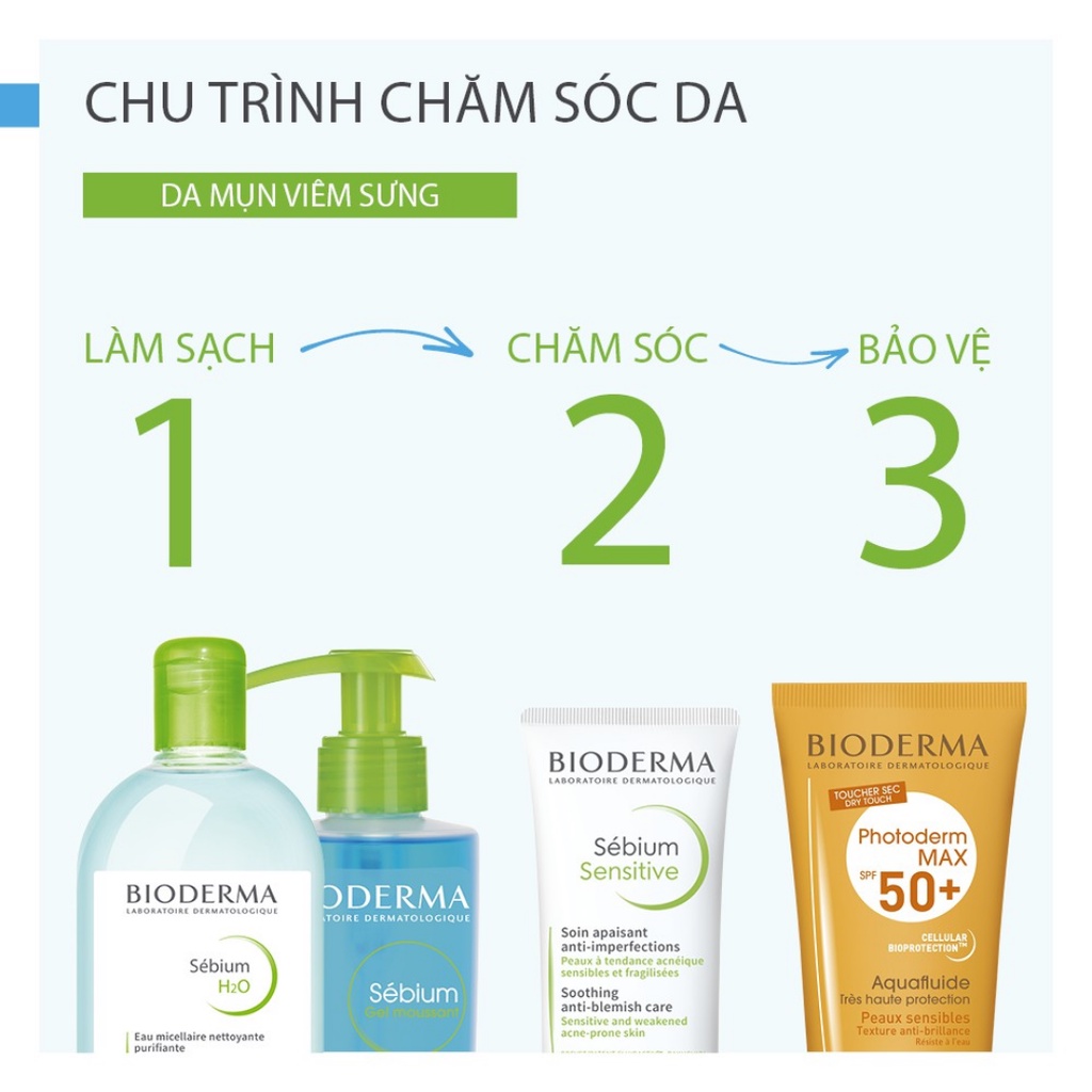 Kem Dưỡng Ẩm Cho Da Mụn, Nhạy Cảm Bioderma Sébium Sensitive 30ml