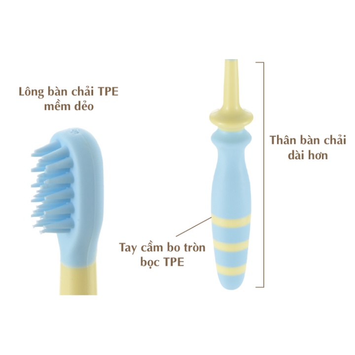 Bàn chải đánh răng cho bé silicon từ 3M-24M Richell