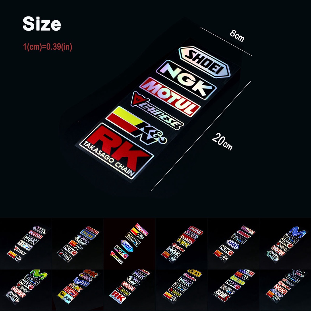 Miếng Dán Trang Trí Mũ Bảo Hiểm Hình Ngk Movistar Độc Đáo