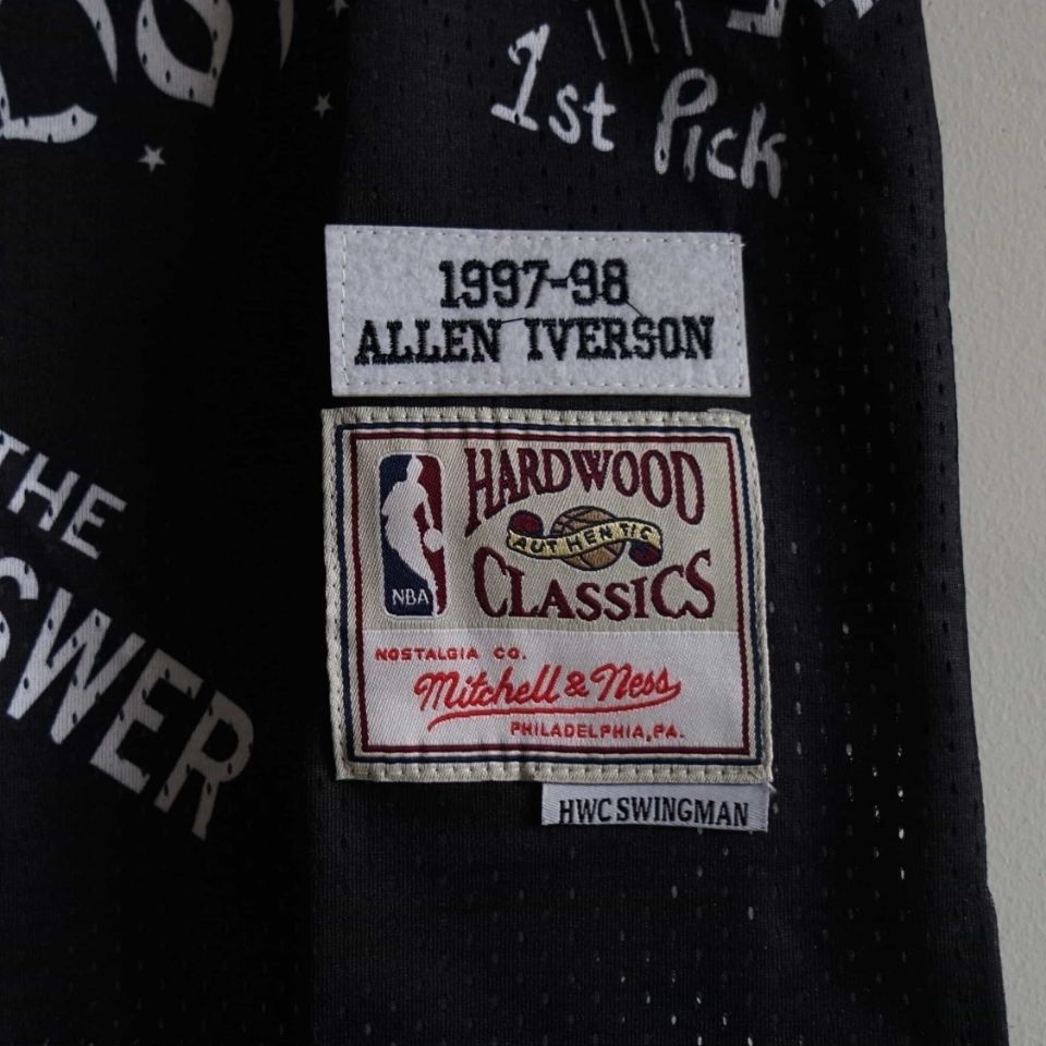 Hàng Mới Về!F &amp; X Bé Trai Áo Vest Đẹp Trai Mát Mẻ 76 Người Không. Áo Bóng Rổ Jersey 3 Iverson Jersey 97-98 Thêu Họa Tiết Phong Cách Đường Phố Mới Cho Nam Và Nữ