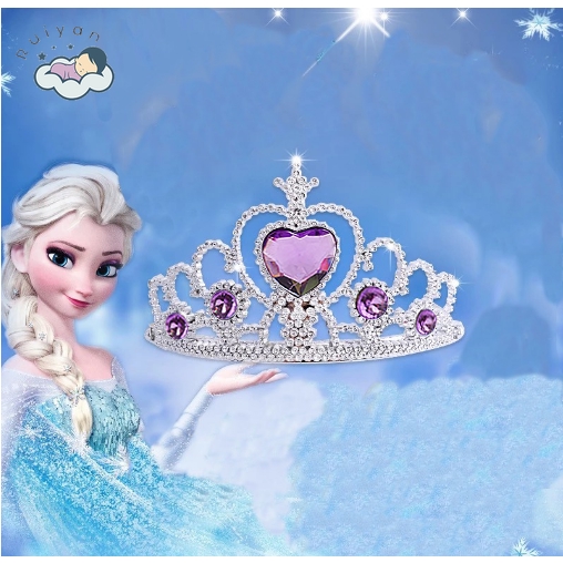 Vương miện cài tóc trang trí đá hình trái tim hóa trang nhân vật Elsa trong phim Frozen