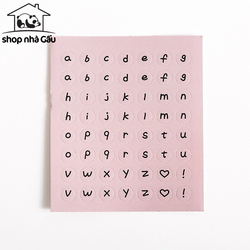 Sticker- Tờ nhãn dán in họa tiết chữ cái siêu đẹp dùng để trang trí DIY rất ý nghĩa và sáng tạo được chọn mẫu