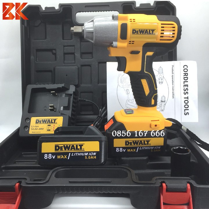 Máy Siết Bulong DEWALT 88V 100% đồng - (TẶNG 1 Đầu khẩu 22mm) - Máy Siết Bu Lông , Máy Bắt Vít