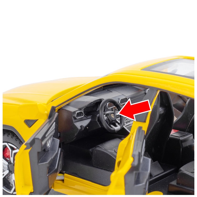Mô hình xe ô tô Lamborghini Urus tỷ lệ 1:24 khung kim loại có đèn âm thanh mô phỏng mở 4 cửa, cốp, capo cót chạy đà