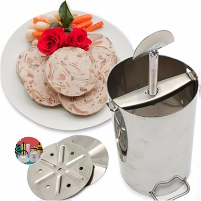 {Hot}Khuôn làm giò xào, giò lụa inox xịn 1KG Sale sốc ( ĐỒ GIA DỤNG SK )