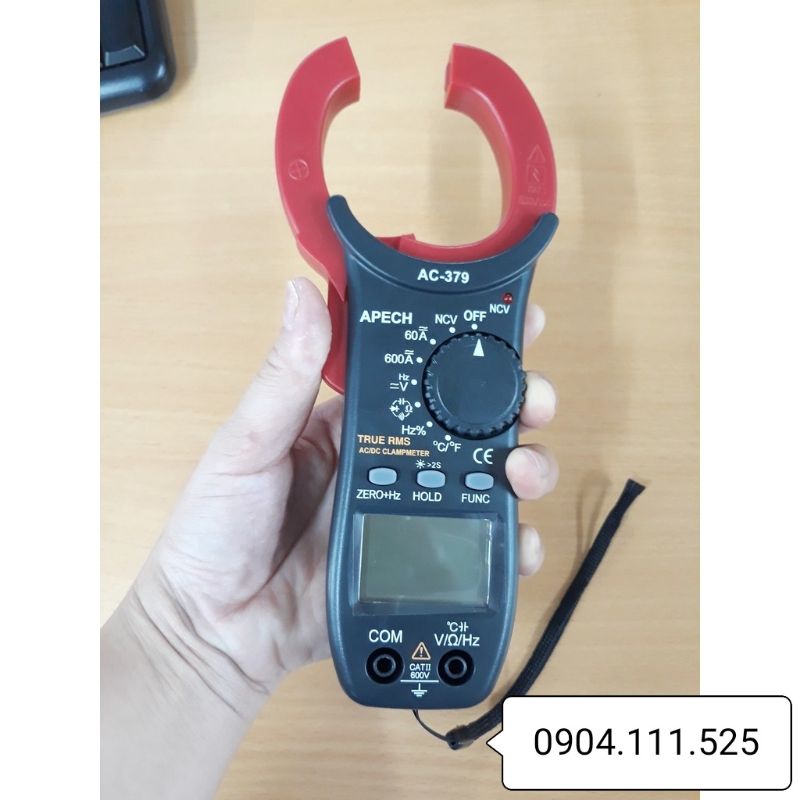Ampe kìm đo dòng AC DC APECH AC-379 600A,TrueRMS