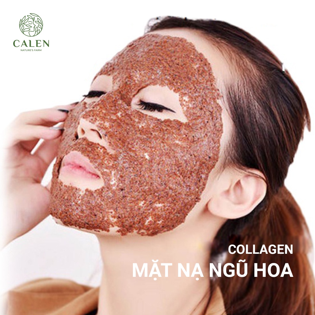 Mặt nạ Ngũ hoa hạt cao cấp Calen dùng trong Spa cao cấp dưỡng trắng da cấp ẩm chống lão hóa chai 300gr