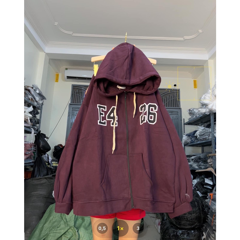 Áo Khoác Nỉ F426 JOLIE Unisex  🌸 Hoodie zip form rộng tay bồng, sweater in hình đẹp cá tính nam nữ Ulzzang 🌸