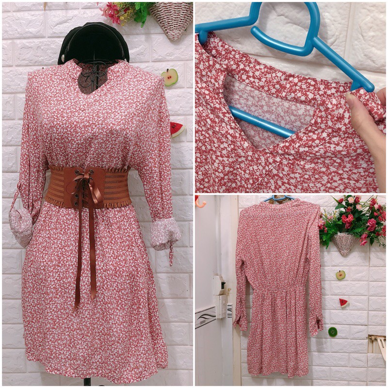 Đầm hoa xô tole Nhật dưới 65 kg