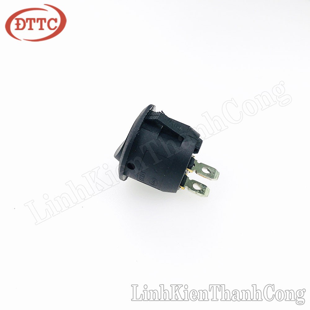 Công Tắc Bập Bênh Tròn KCD1-105 6A 250V 2P Đen