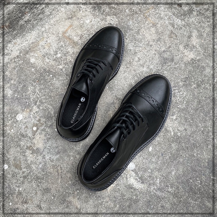 TIM®️Kendrick fullblack | Giày da công sở nam đế cao êm nhẹ