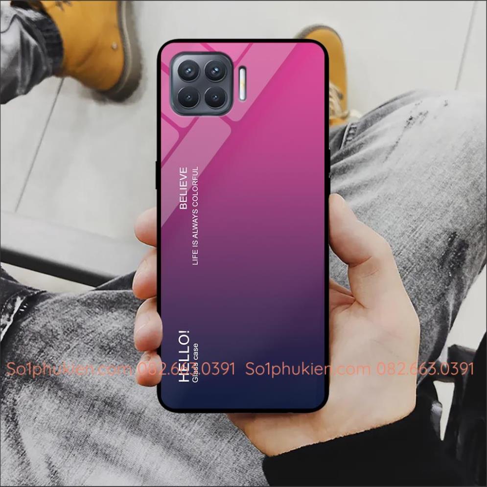 Ốp điện thoại Oppo A93 / A73 4G / F17 - Gradient edition, chất liệu kính cường lực chống bể siêu bền