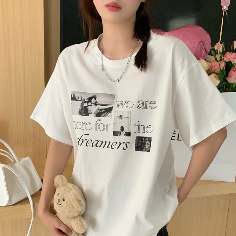 NRVP Áo Thun Cotton Tay Ngắn Cổ Tròn Màu Trơn Thời Trang Dành Cho Nữ