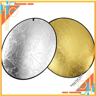 Tấm hắt sáng tròn 2 mặt đầy đủ kích thước 2 trong 1 vàng bạc