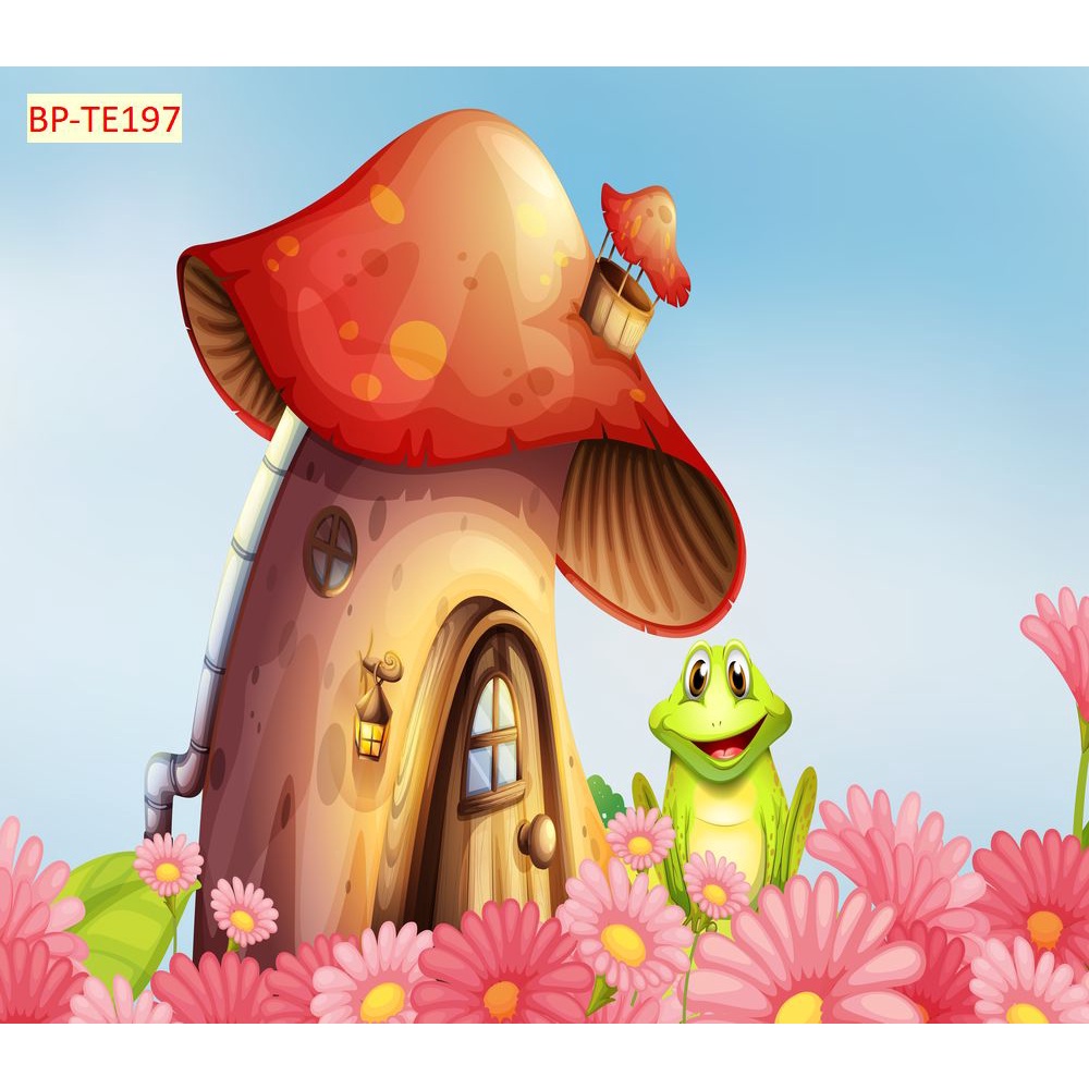 Tranh Dán Tường Phòng Trẻ Em Hoạt Hình Ngộ Nghĩnh Tặng Keo Và Dụng Cụ Dán