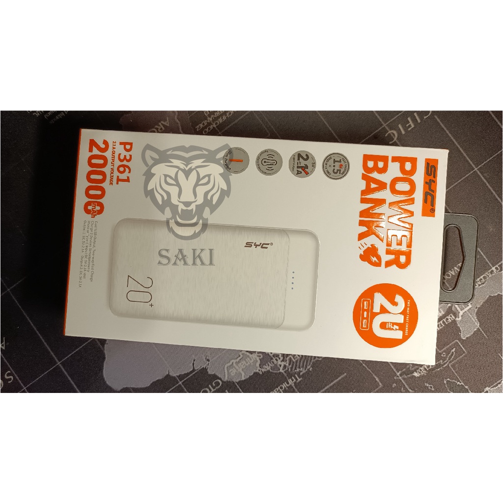 SẠC DỰ PHÒNG SYC POWER BANK P361 DUNG LƯỢNG 20.000mAh - Chính hãng