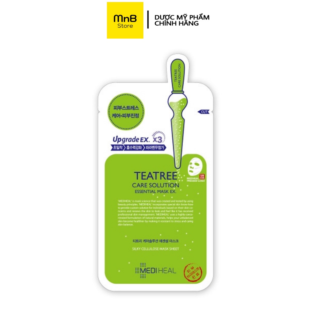 Mặt Nạ Tinh Chất Tràm Trà Ngăn Ngừa Mụn Mediheal Tea Tree Care Solution Essential Mask Ex 24ml