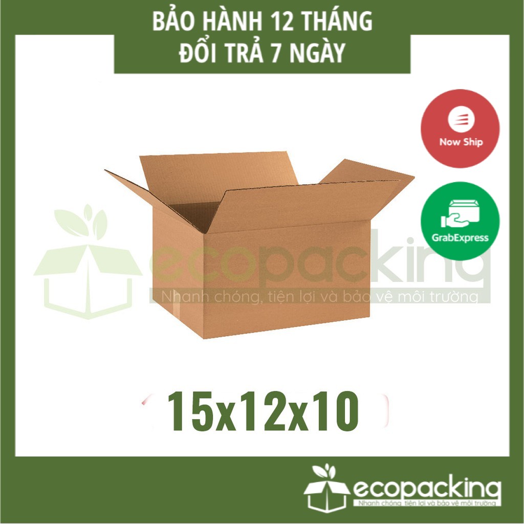 Combo 50 thùng hộp carton 15x12x10 cm để đóng gói giao hàng