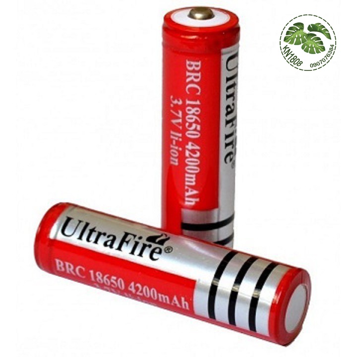 Pin Cell Pin 18650 Ultrafire Đỏ, Pin 3v7 Dùng Cho Đèn Sạc... KN81