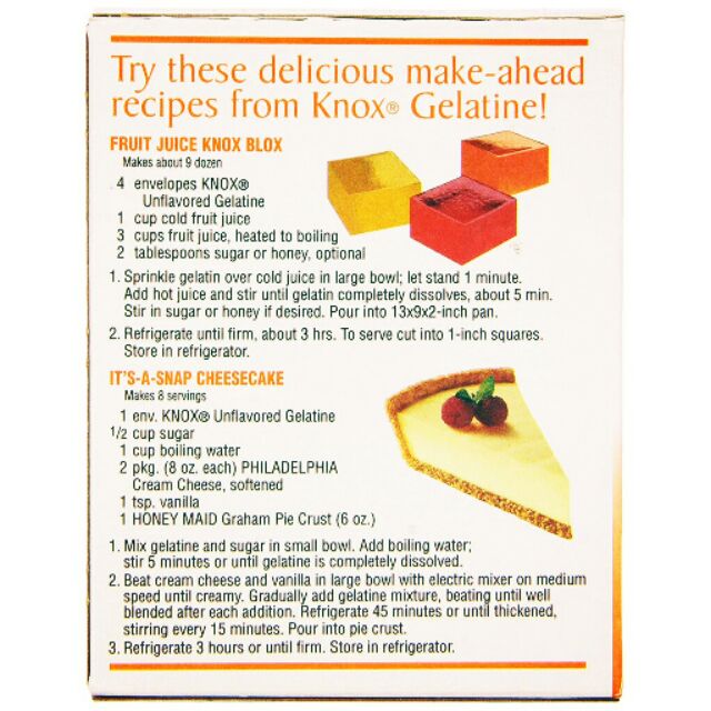 [Mã 77FMCGSALE1 giảm 10% đơn 250K] Bột gelatine knox (4 gói 28 g) | BigBuy360 - bigbuy360.vn