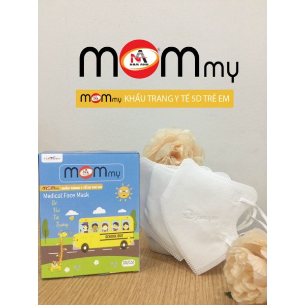 Khẩu trang Mommy Famapro Hộp 10 cái cho bé 5 - 10 tuổi