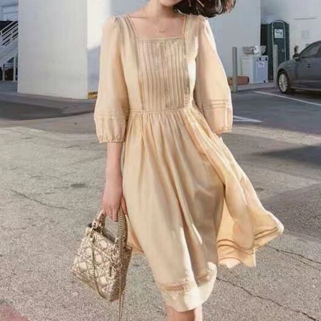 Đầm xòe xô đũi (nu.đen.trắng)