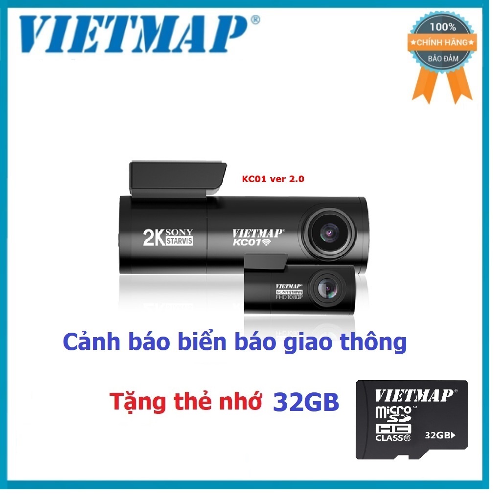 [Miễn phí lắp đặt nội thành HCM]Camera hành trình vietmap KC01(Cảnh báo giao thông)