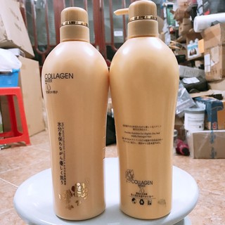 Cặp dầu gội collagen siêu mềm mượt