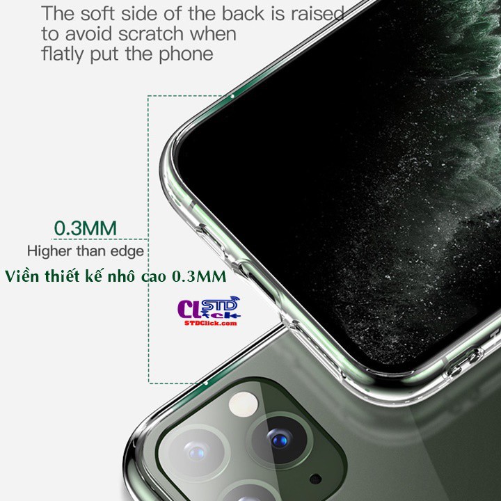 ỐP LƯNG IPHONE 11 PRO MAX - 11 PRO - 11 TOTU CRYSTAL SHEILD LƯNG NHÁM VIỀN DẺO CHÍNH HÃNG HÀNG CHUẨN