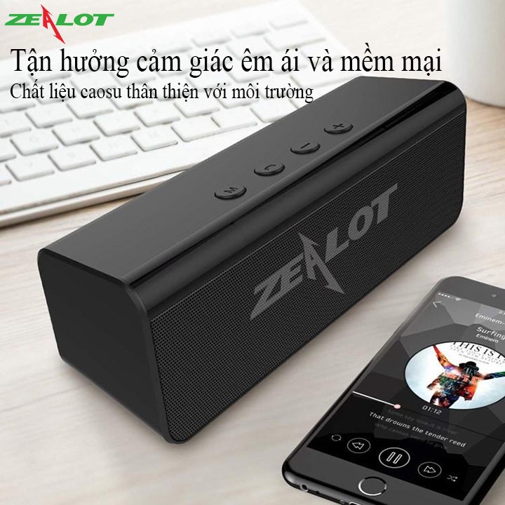 Loa bluetooth mini di động ngoài trời Zealot S31 kết nối với điện thoại máy tính nghe nhạc cực hay