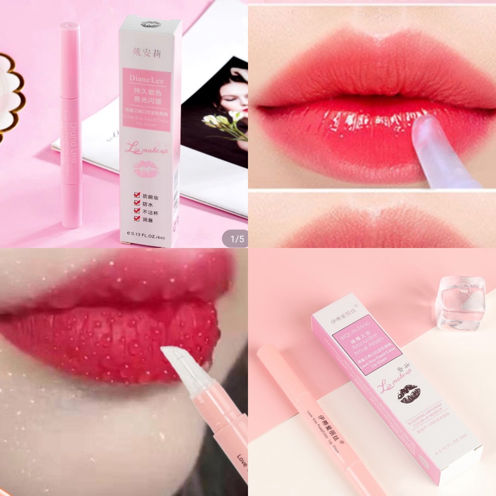 Gel khoá Son Giữ Bền Màu Lâu Trôi - Mẫu Mới VỎ HỒNG Chính Hãng