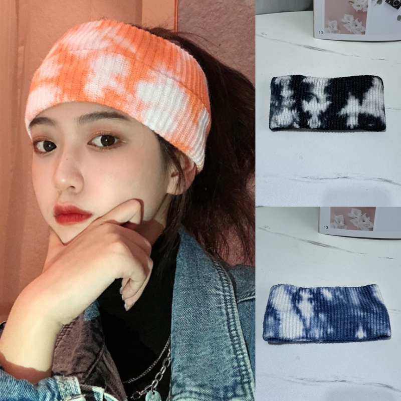 Băng Đô Đan Len Giữ Ấm Bản Rộng Thời Trang Cho Nữ