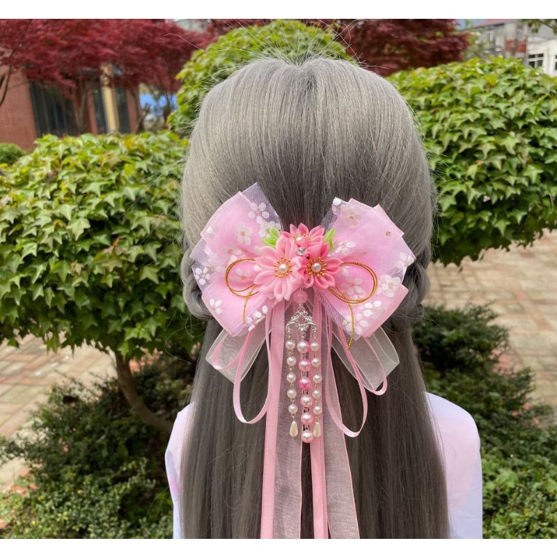 Kẹp tóc nơ phong cách cổ trang, hanfu, tiểu thư 01