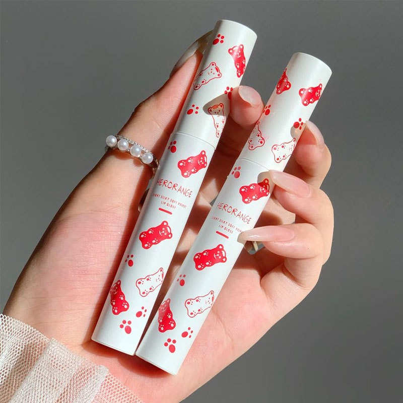 Son kem lì HERORANGE mịn mướt Light Velvet Mist Lip Glaze lâu trôi Light Silky Soft Velvet Lip Gloss HERO06 HERO32
