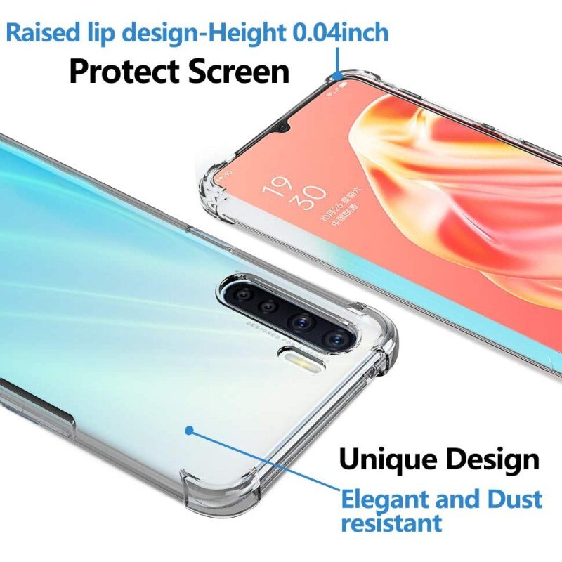 Ốp điện thoại silicone có túi khí chống sốc bảo vệ cho OPPO A95 RENO 6 6Z A74 5G A92 A54 A16 A94 A15 A15S