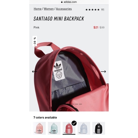 Balo mini Adidas màu hồng cực xinh