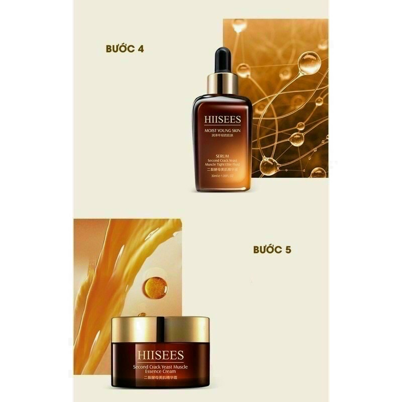Bộ Mỹ Phẩm Dưỡng Trắng Da Căng Bóng Cấp Ẩm HIISEES 6 Món Hàng Nội Địa Trung Cao Cấp
