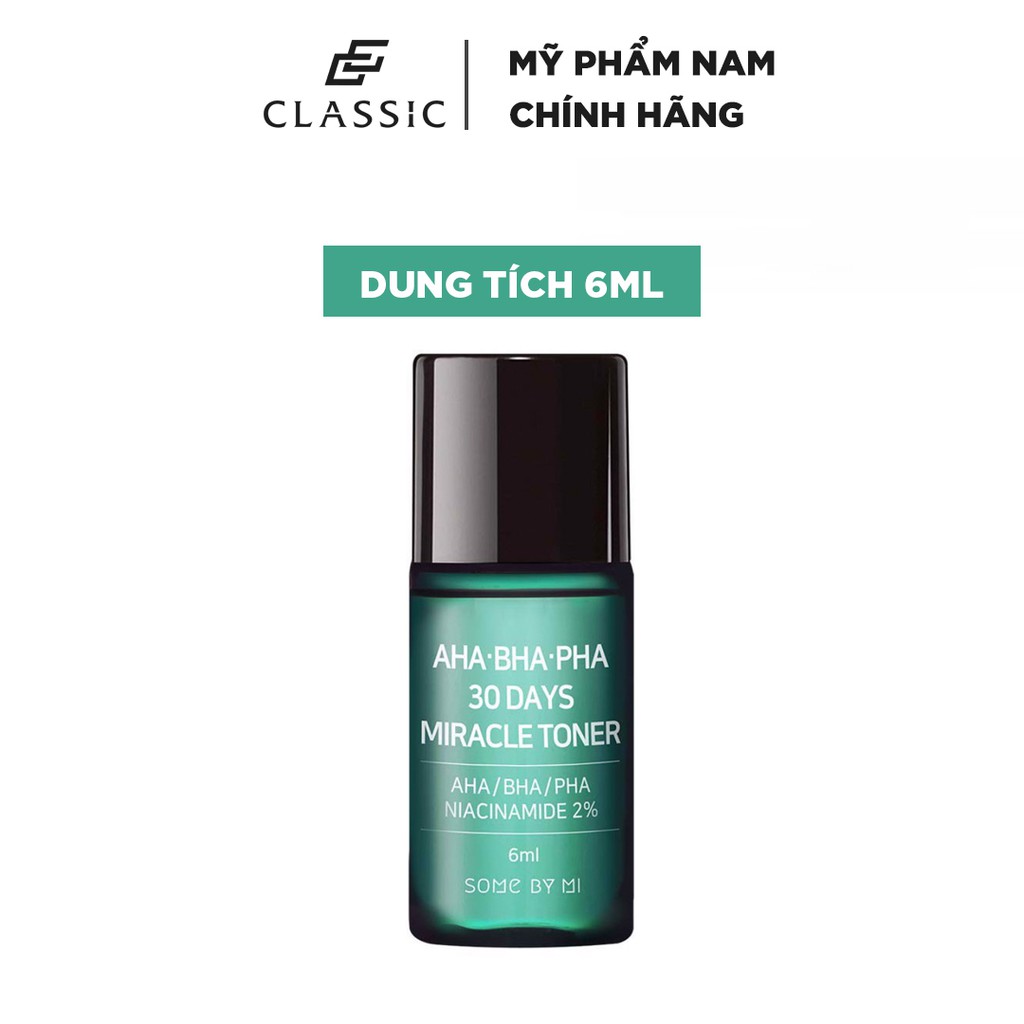 Nước Hoa Hồng Giảm Mụn Some By Mi AHA-BHA-PHA 30 Days Miracle Toner - Minisize 6ml