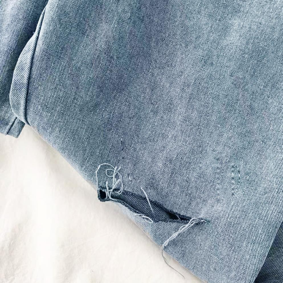 Yếm jean nữ rách gối chất vải đẹp F21 | BigBuy360 - bigbuy360.vn