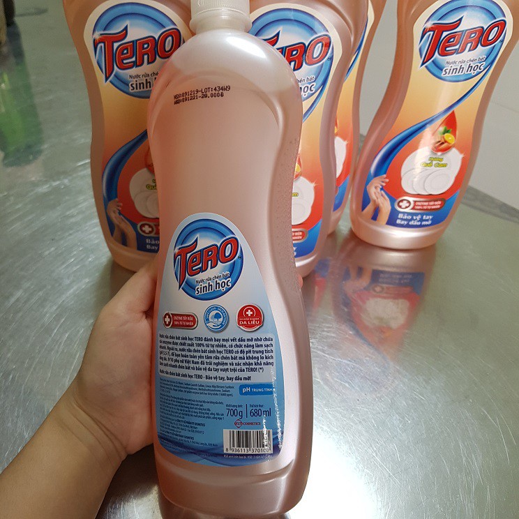 CHAI Nước Rửa Chén Sinh Học Tero Hương Quế Cam 700g