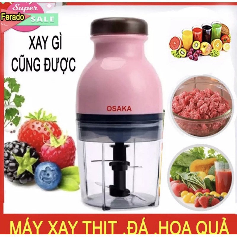 Máy Xay Đa Năng Osaka Với Công Suất 350w - Thiết Kế 2 Lưỡi Tác Dụng Kép , Kiểu Dáng Nhỏ Gọn Hợp Lý