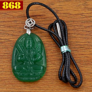 Dây đeo cổ Hư Không Tạng Bồ Tát 3.6 cm xanh AX6