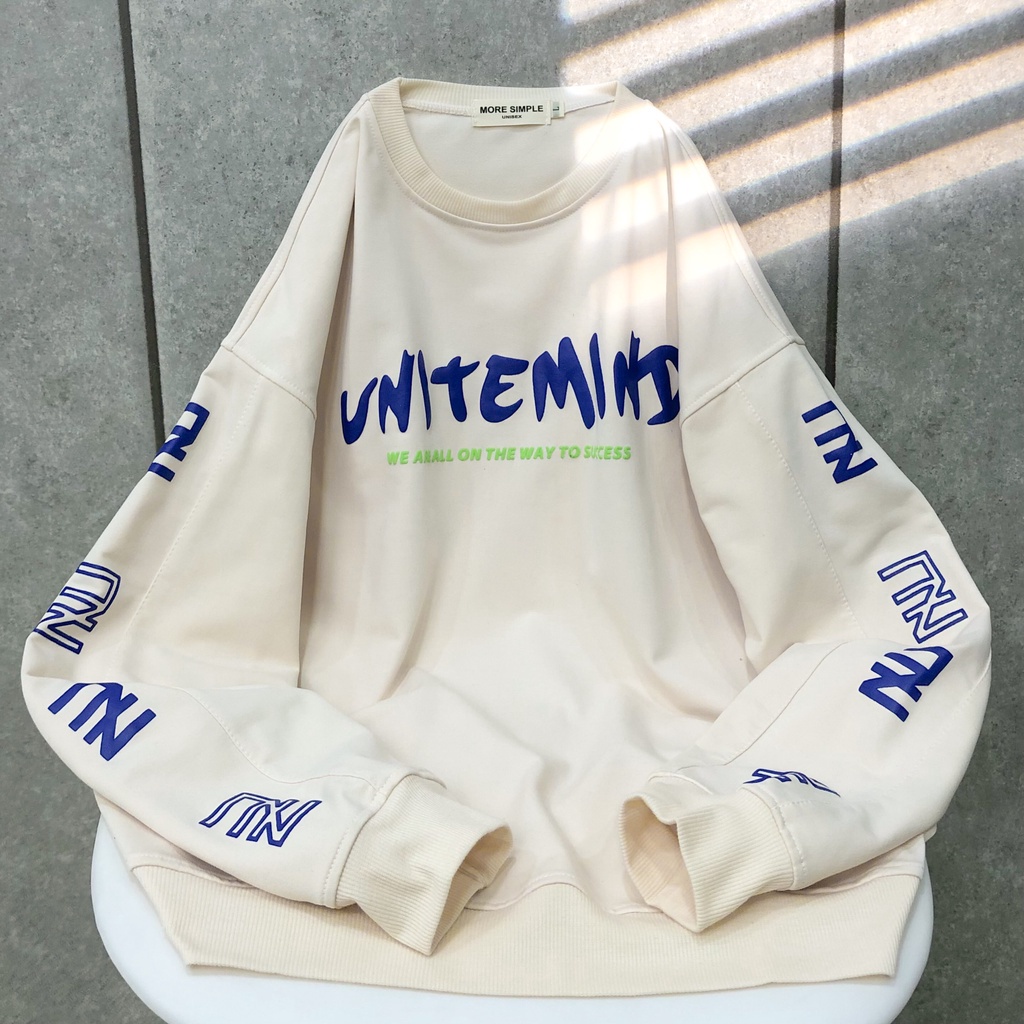 Áo Sweater MIND Nữ Form Rộng Oversize Vải Nỉ Bông Phong Cách Unisex Ulzzang