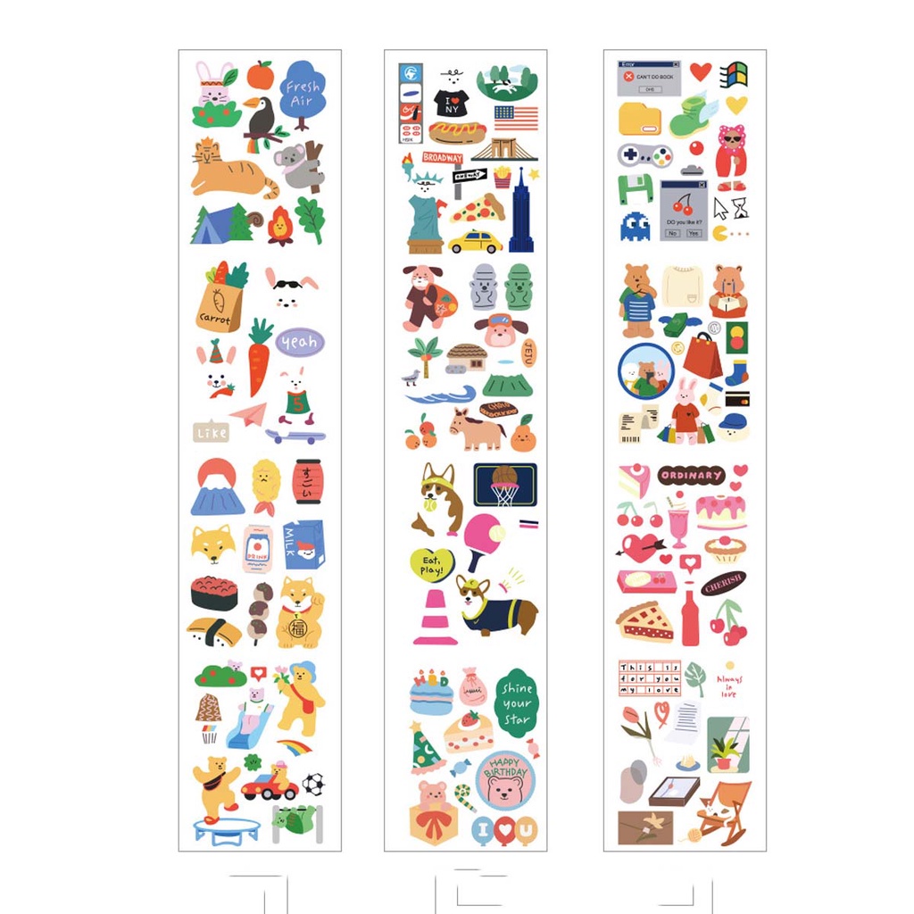 Miếng Dán Trang Trí Hình Động Vật Đáng Yêu