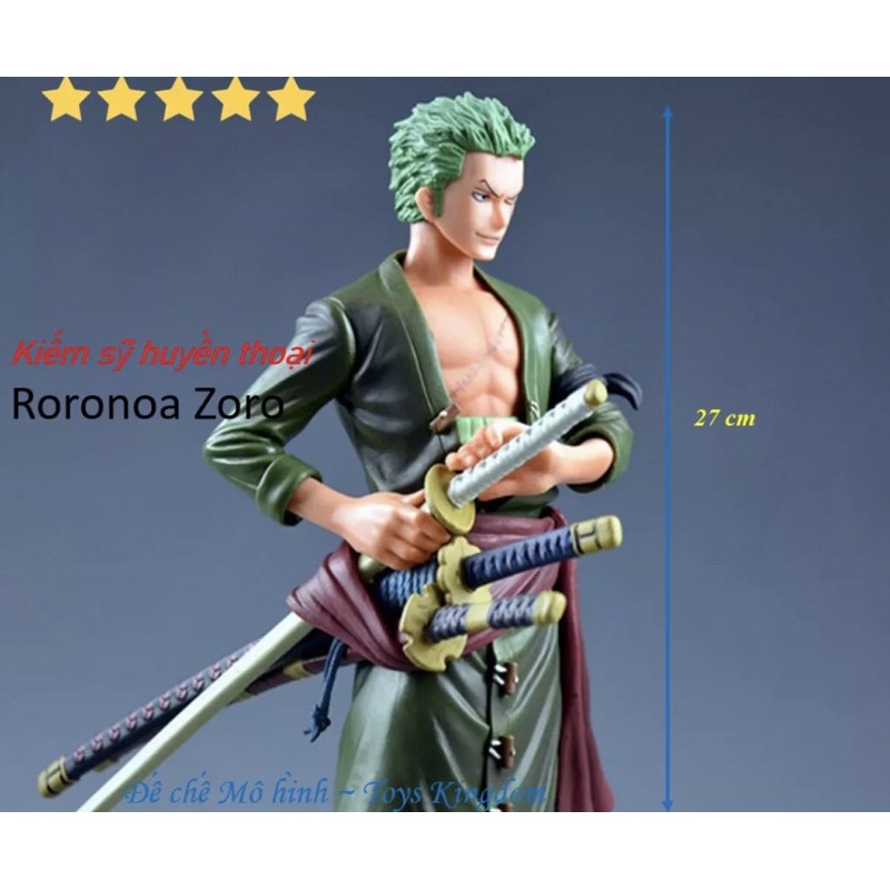 [Tặng kèm vòng tay OnePiece] Mô hình One Piece Mô hình Zoro đuwngs 27cm cực cool Figure đẹp giá rẻ [Freeship đơn 300k]